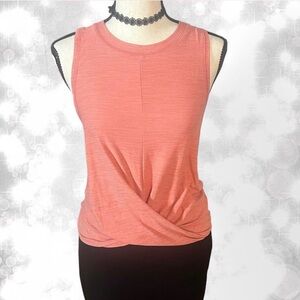 Old Navy Coral Chic Sleeveless Twist Front Top